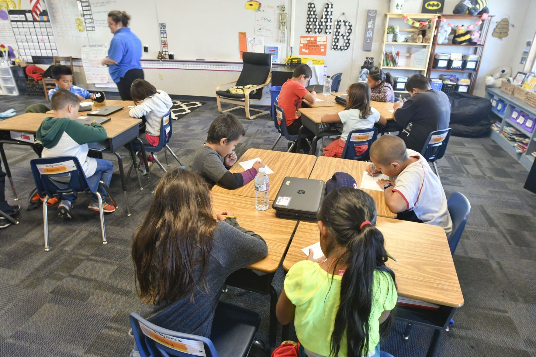 Students at Mary Van Buren Elementary School in 2017